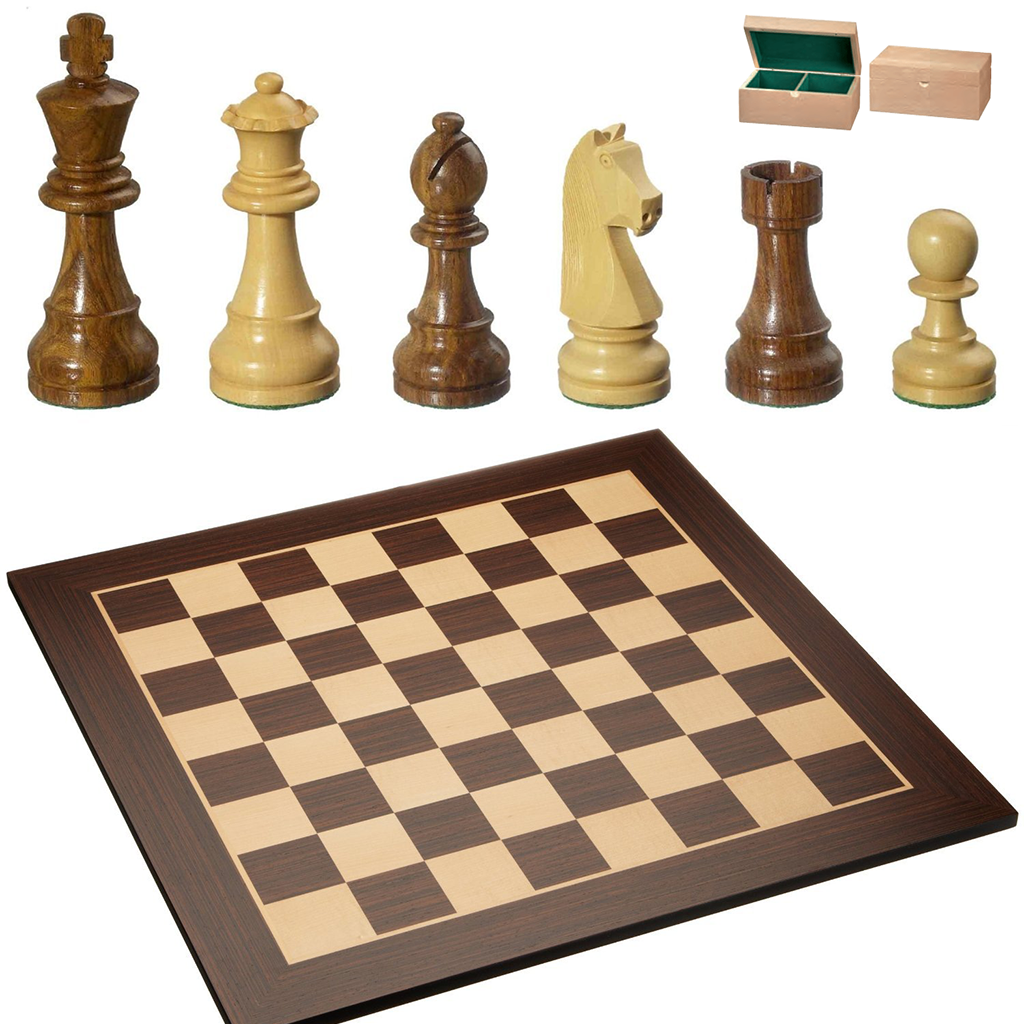 Conjunto de xadrez de madeira Owfeel de xadrez e xadrez de madeira